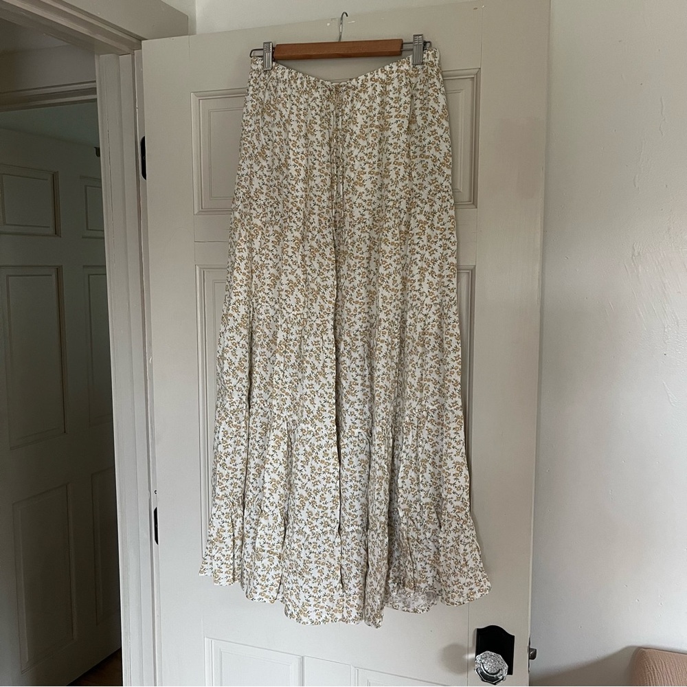 Flowy Rayon Maxi Skirt (M)